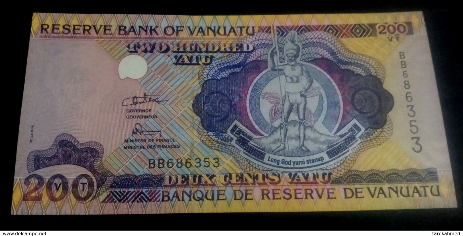 Vanuatu , 200 Vatu , 1995 , P-8 (8a) UNC - Vanuatu