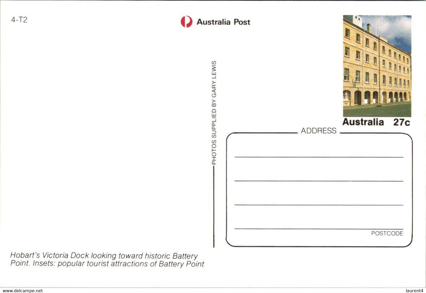 (4 H 5) 2 Postcards - Australia (pre-paid Postcard) Tasmania - Andere & Zonder Classificatie