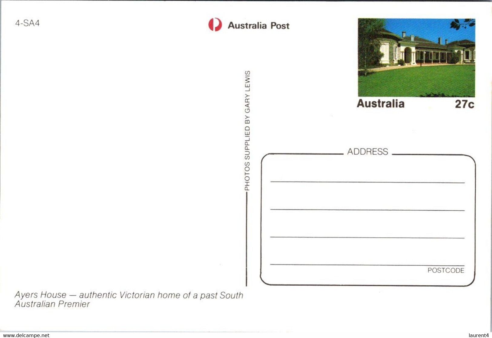 (4 H 5) 2 Postcards - Australia (pre-paid Postcard) South Australia - Autres & Non Classés