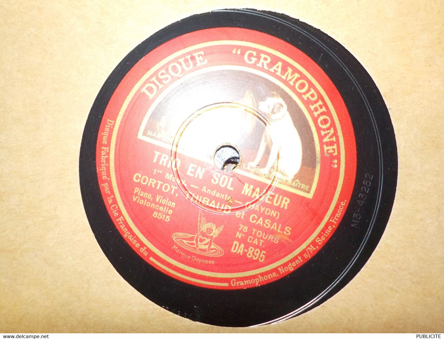 DISQUE 78 TOURS CORTOT THIBEAUD ET CASALS - 78 Rpm - Gramophone Records