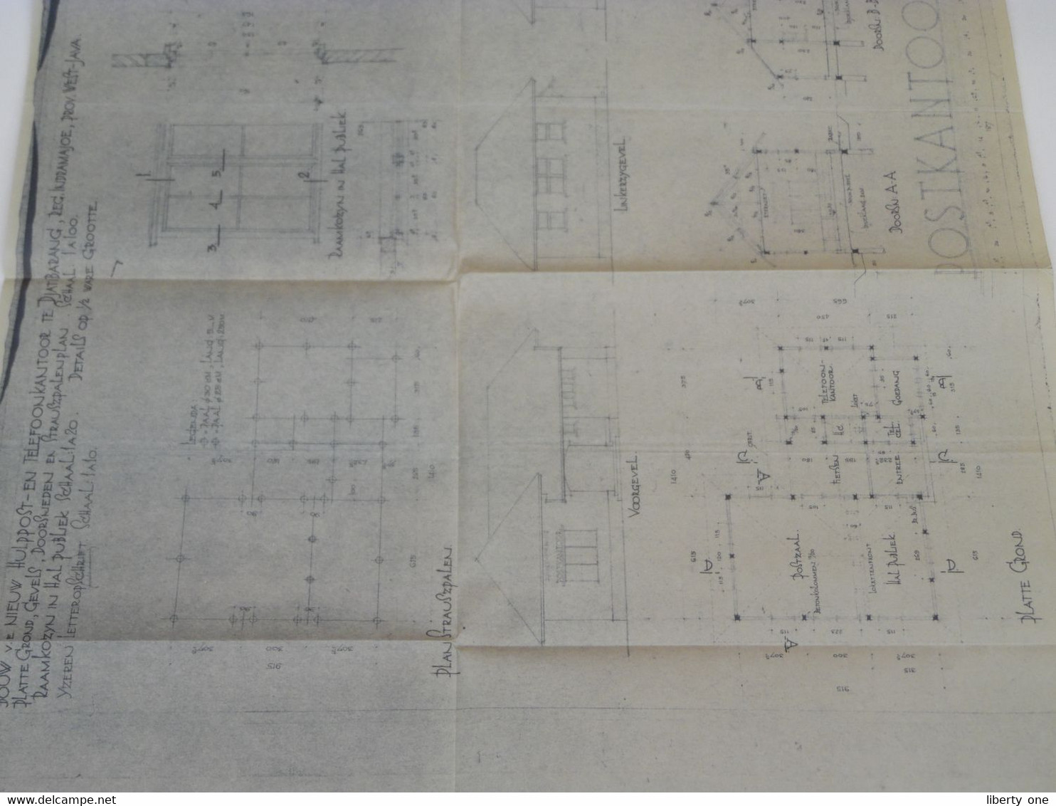 DJATIBARANG (Indramajoe) W. JAVA > Indonesia > POST En TELEGRAAFKANTOOR ( Schaal 1A100 ) ( Zie SCANS ) 52 X 83 Cm. ! - Wereld