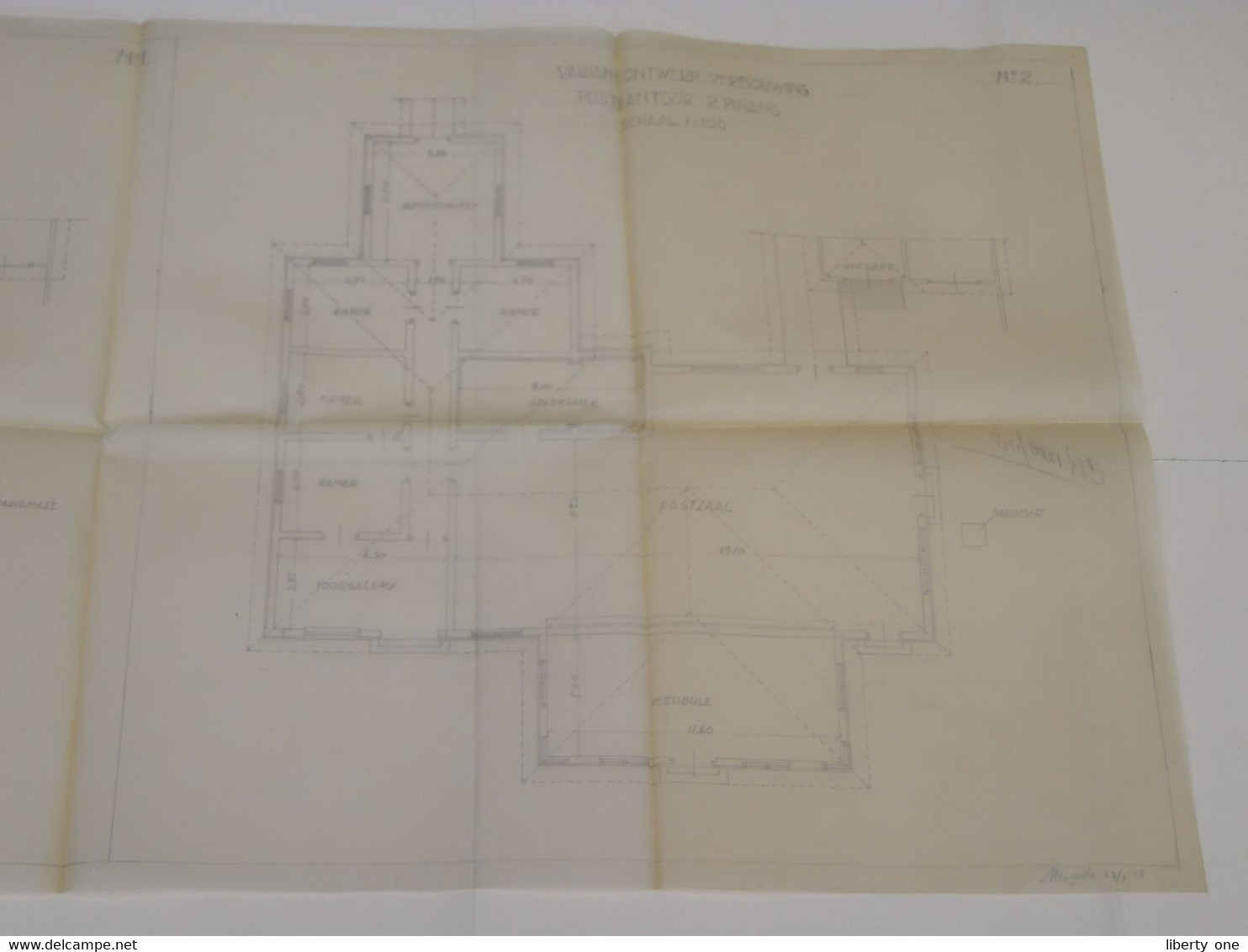 P. PINANG > Indonesia > POSTKANTOOR ( Schaal 1A100 ) ( Zie ( Twee ) SCANS > 1 Pagina ) 39 X 84 Cm. ! - Wereld