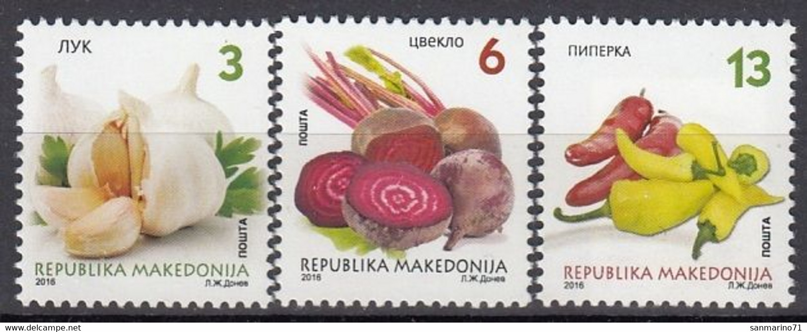 MACEDONIA 762-764,unused,vegetables - Vegetables