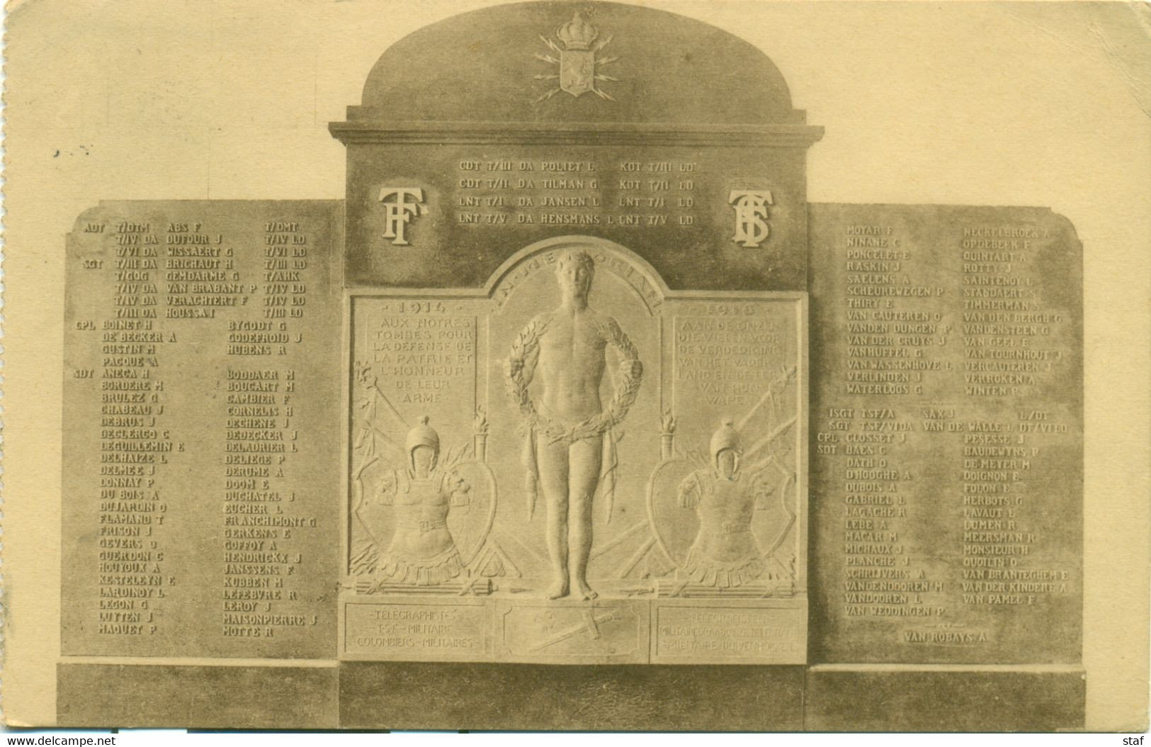 Vilvoorde : Regiment Overseiningstroepen  Memoriaal Van De T.D.O. : 1935 - Vilvoorde