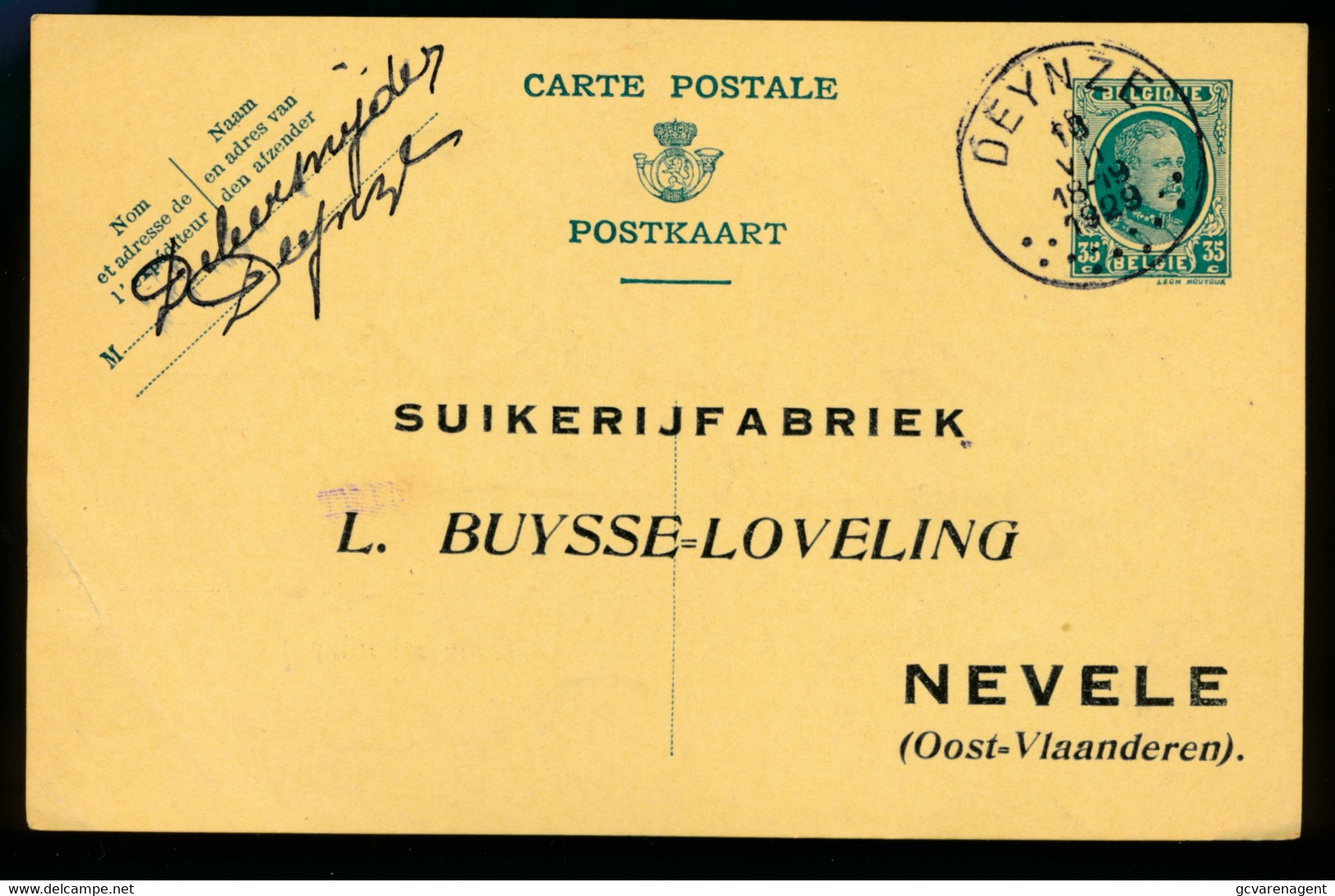 NEVELE  SUIKERIJFABRIEK  L. BUYSSE - LOVELING    2 SCANS - Nevele