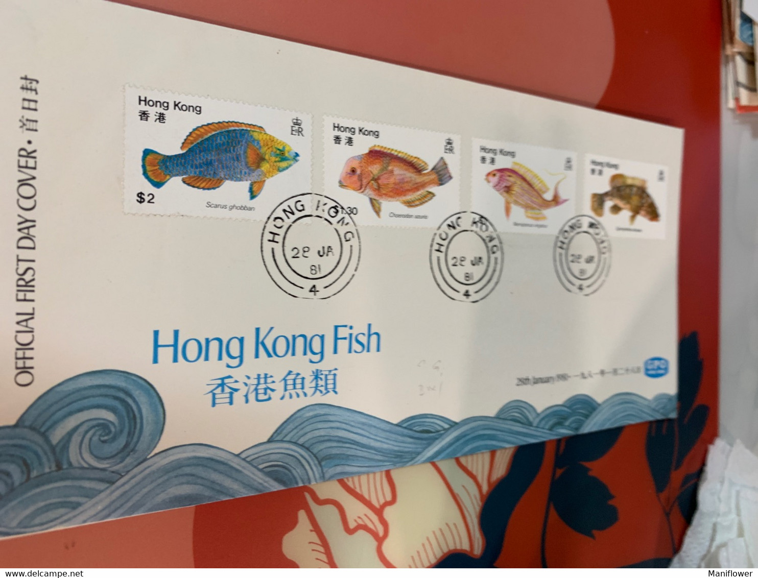 Hong Kong Stamp FDC Cover 1981 Fish - Postal Stationery