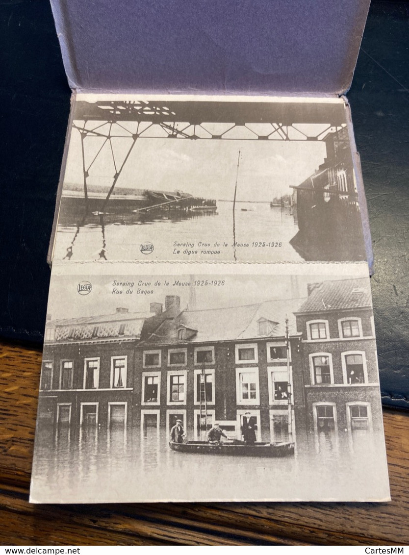Seraing inondations 1925 1926 carnet 10 cartes