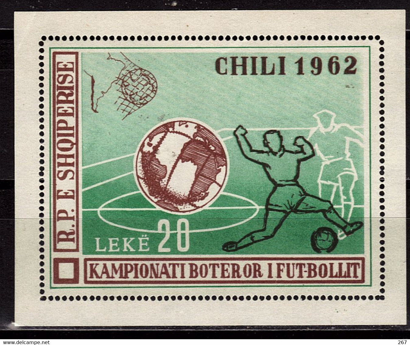 ALBANIE  BF  6C  * *  ( Cote 60e )  Cup 1962    Football Soccer  Fussball - 1962 – Cile