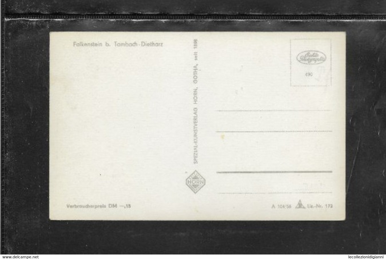 403) DDR Germania Cartolina Ak Falkenstein Tambach Dietharz 1956 Spezial Kunst Verlag Horn Gotha - Falkenstein (Vogtland)