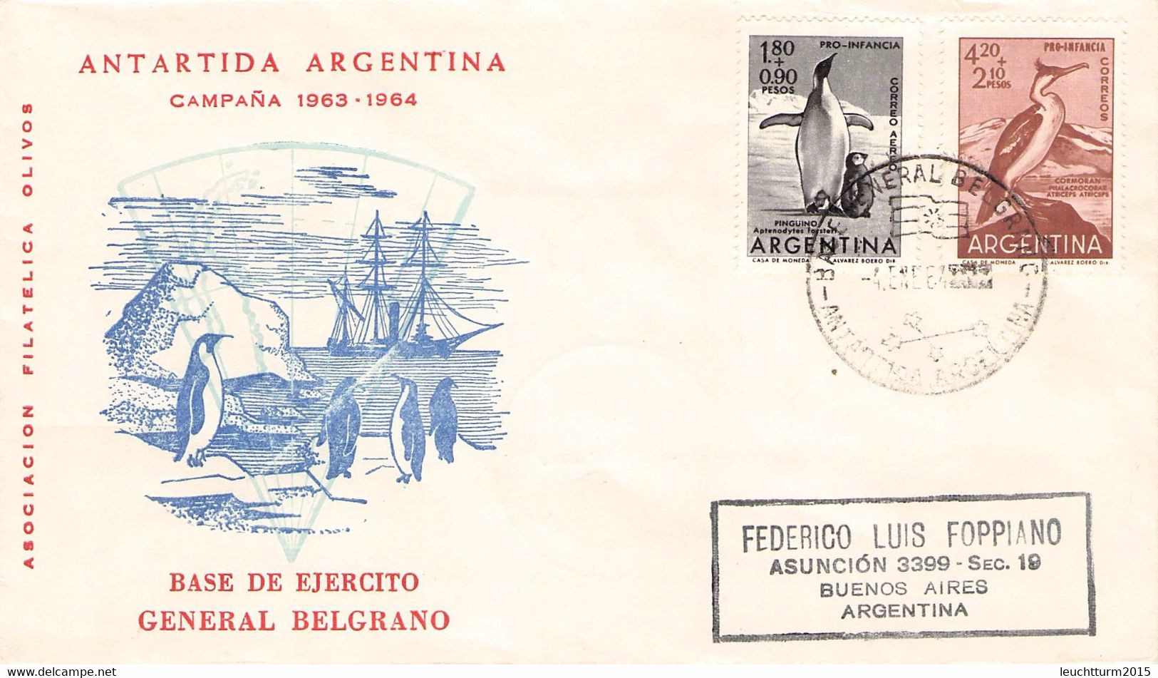 ARGENTINA - 3 Diff. SPECIAL COVERS ANTARTIDA ARGENTINA 1964 / ZL145 - Brieven En Documenten