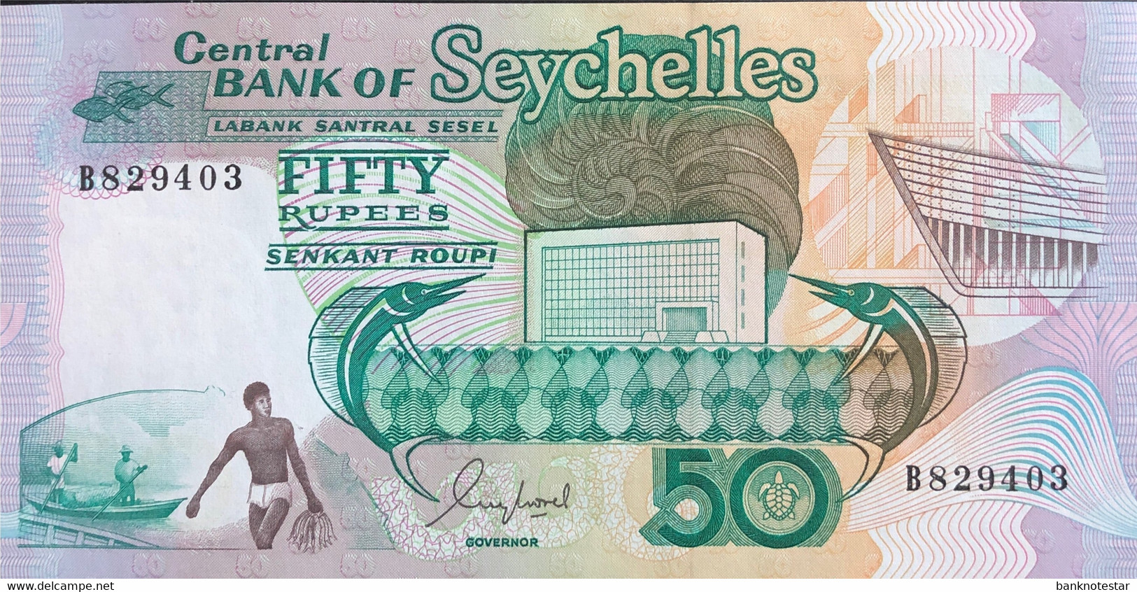 Seychelles 50 Rupees, P-34 (1989) - UNC - Seychelles