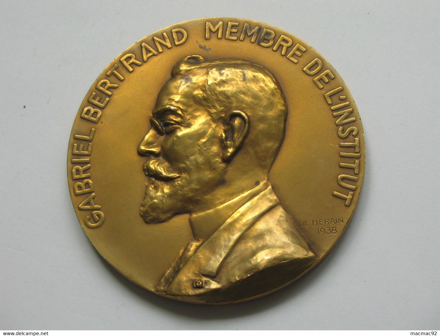 Médaille GABRIEL BERTRAND - Membre De L'institut  **** EN ACHAT IMMEDIAT **** - Professionnels / De Société