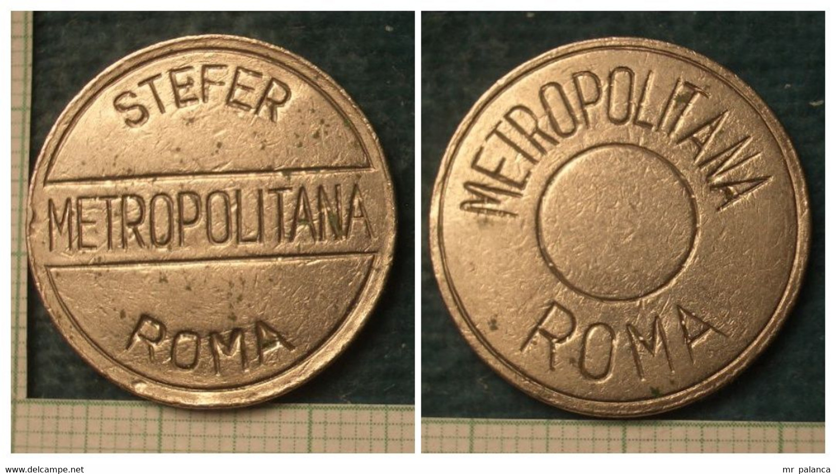 M_p> Gettone Trasporti METROPOLITANA ROMA - STEFER METROPOLITANA ROMA - Magnetico - Monedas/ De Necesidad