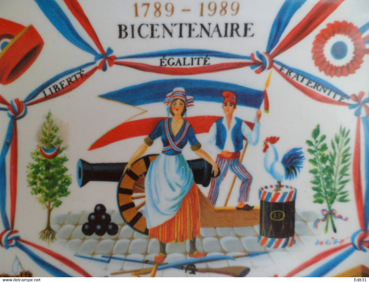 Cenrier 1789 - 1989 Bicentenaire E La Révolution Francaise - Signé P 67 - MEBEL - Coq Cocarde Canon Bastille Déclaration - Other & Unclassified