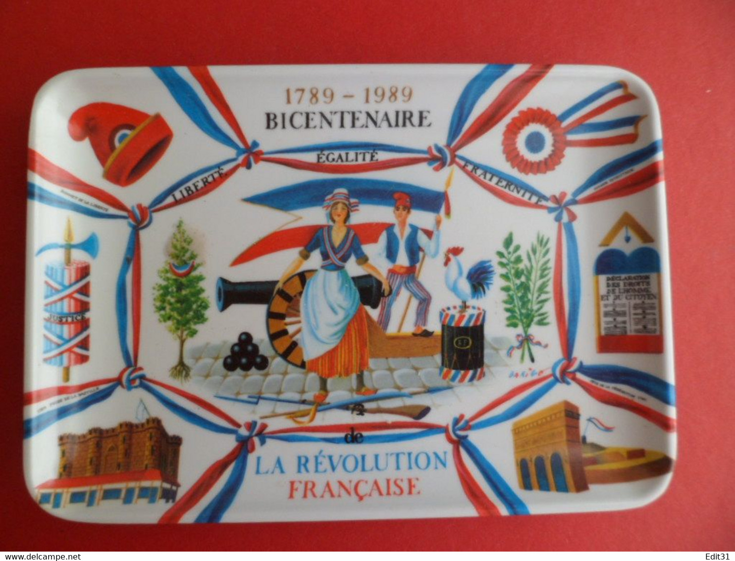 Cenrier 1789 - 1989 Bicentenaire E La Révolution Francaise - Signé P 67 - MEBEL - Coq Cocarde Canon Bastille Déclaration - Autres & Non Classés