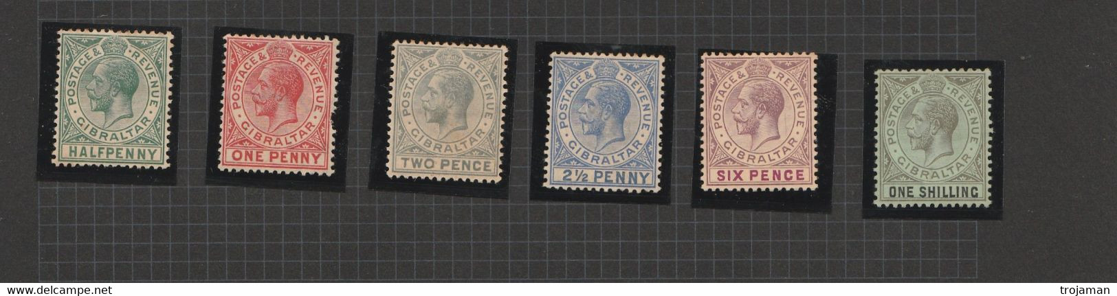 EX-PR-22-05 GIBRALTAR 6 MH* STAMPS MICHEL # 65-70  = 43 EURO. - Gibraltar