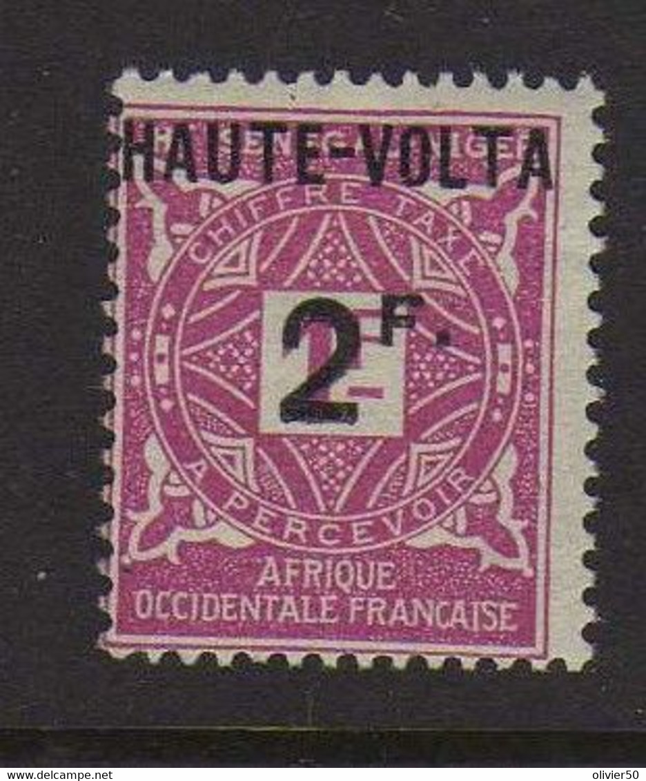 Haute-Volta (1927) - Timbre-Taxe 2 F. Neuf* - MH - Segnatasse