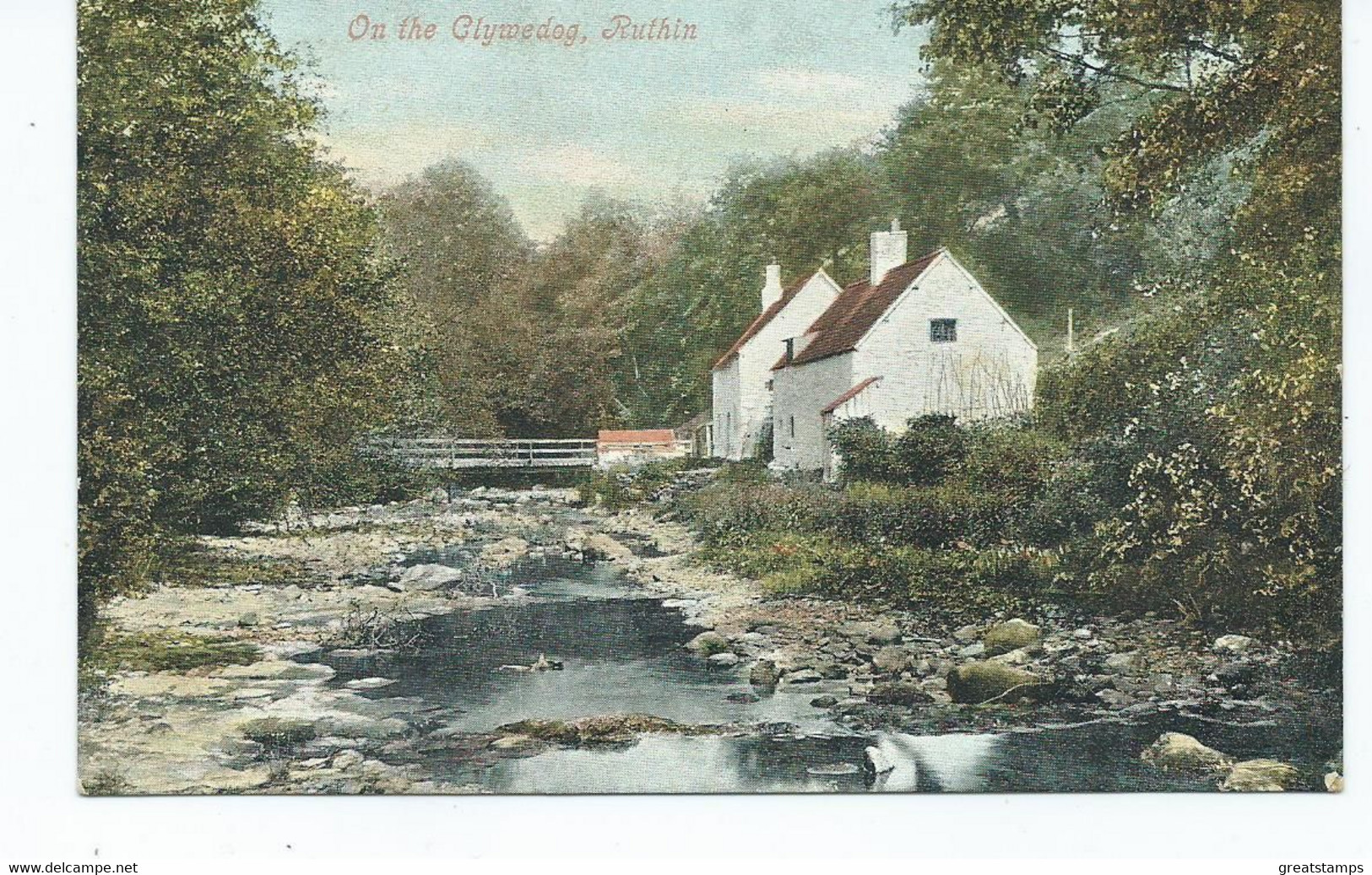 Derbyshire  Postcard On The Clywedod Ruthin  Valentine's - Denbighshire