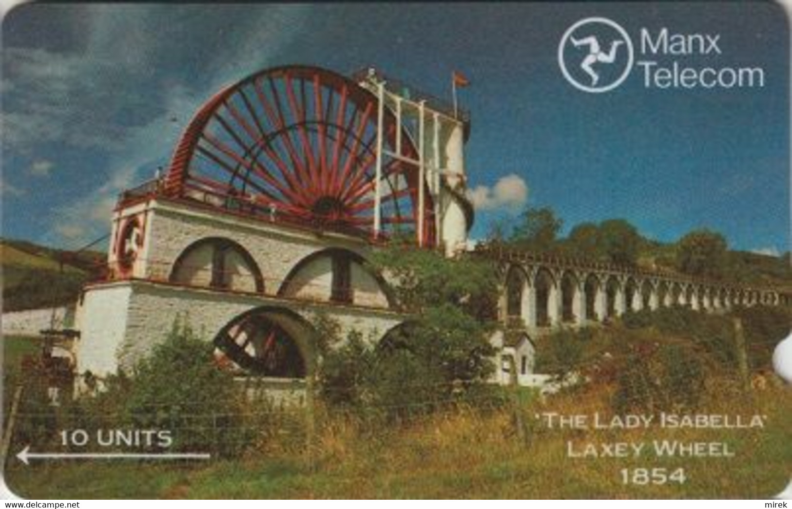 898/ Isle Of Man; P1. Laxey Wheel, 2IOMA, Deep Notch - Île De Man