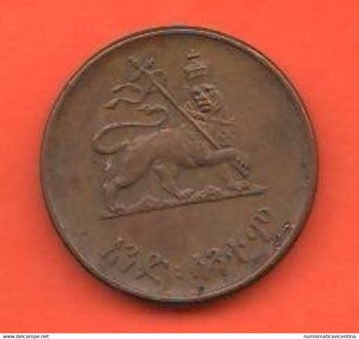 Etiopia 1 Cent 1936 Haile SellasieI° Emperor Of Ethiopia Copper Coin - Ethiopie