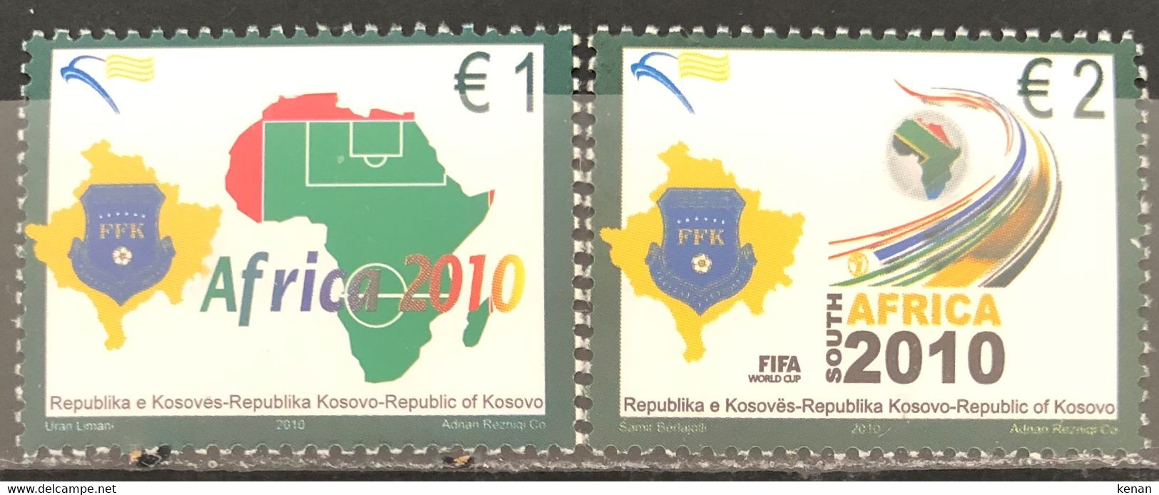 Kosovo, 2010, Mi: 158-159 (MNH) - 2010 – South Africa