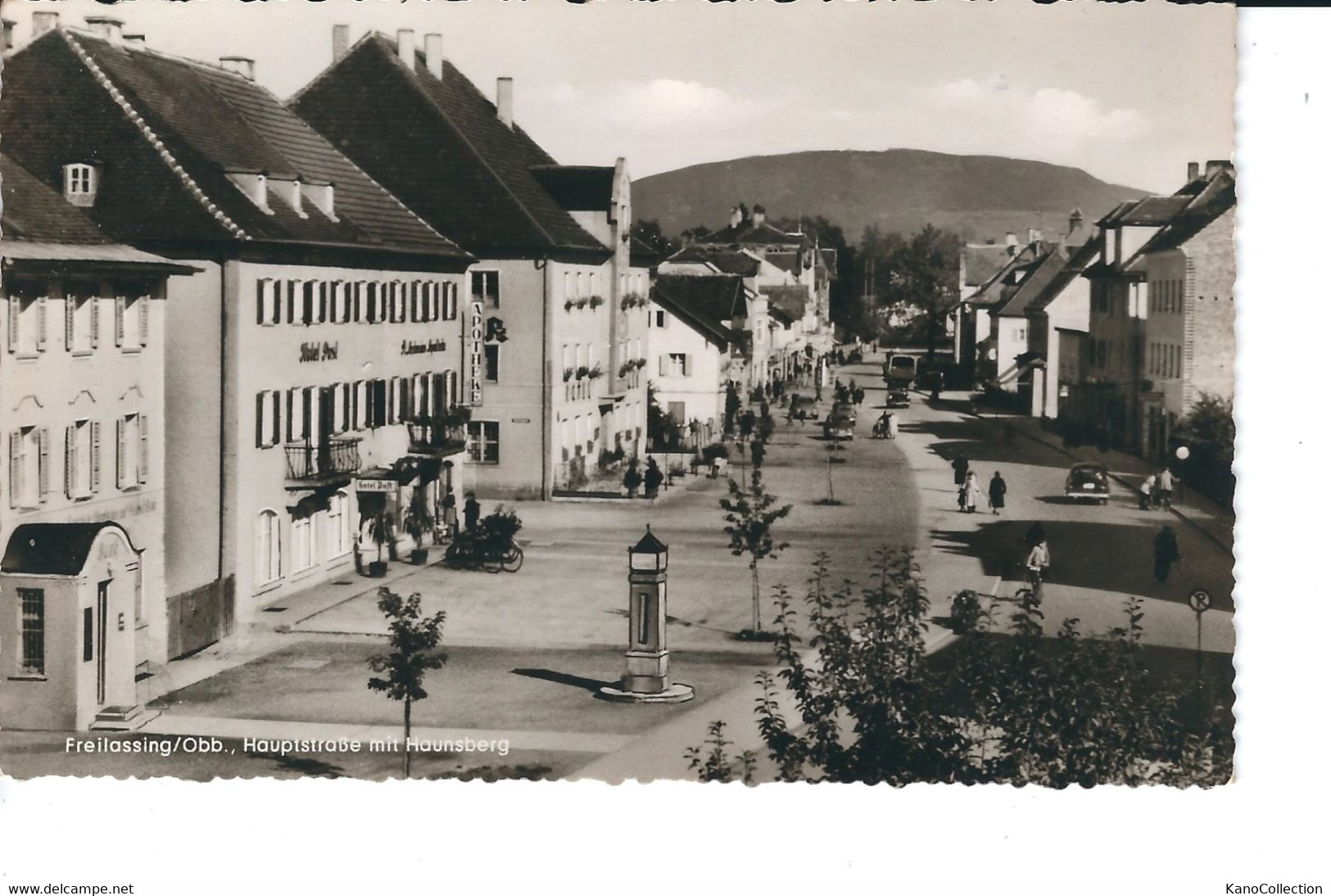 Freilassing, Hauptstraße Mit Haunzberg, Gelaufen 1955 - Freilassing