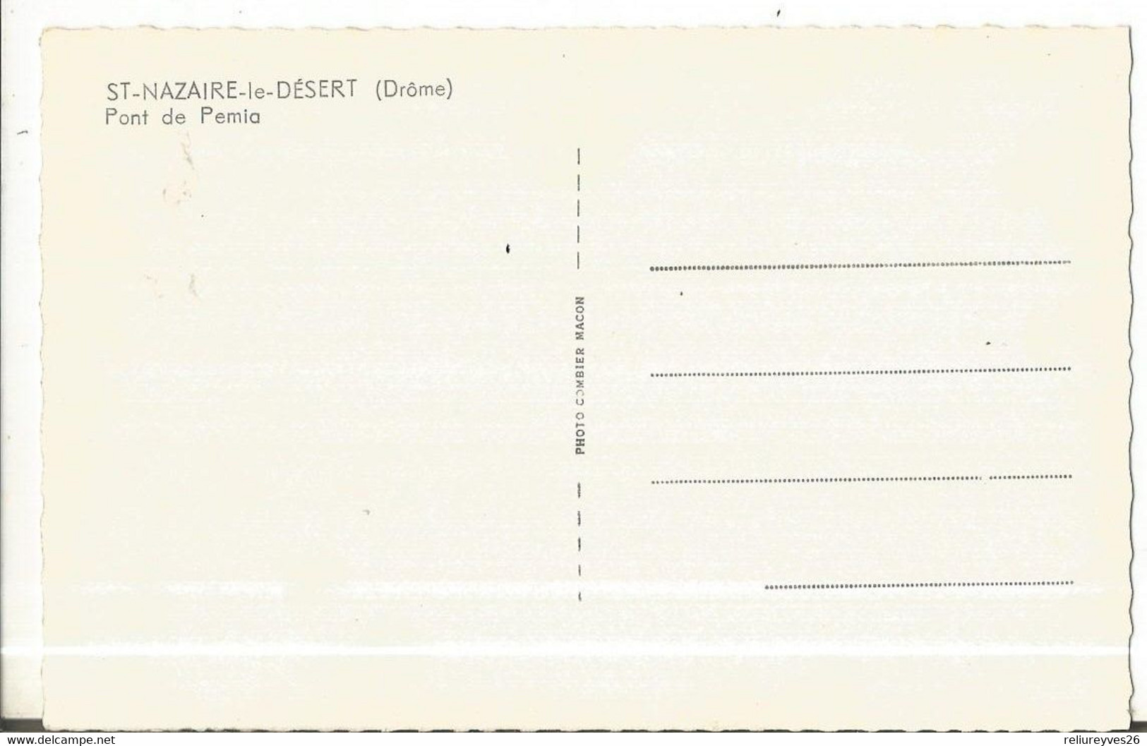 CPSM ,D.26 , St. Nazaire Le Désert ( Drôme ) , Pont De Pemia , Ed. Combier - Sonstige & Ohne Zuordnung