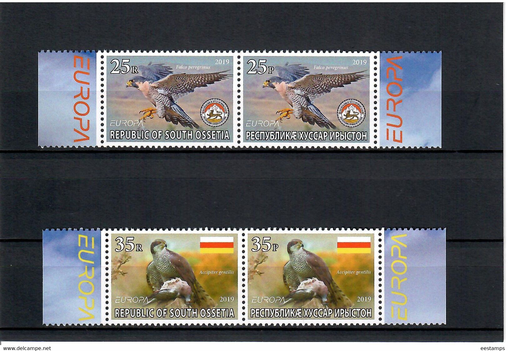 South Ossetia . EUROPA 2019. National Birds. (Arms,Flag) . 4v. - 2019