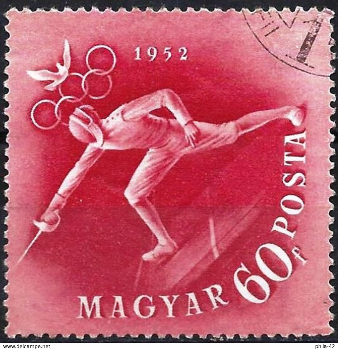 Hungary 1952 - Mi 1249 - YT 1048 ( Helsinki Olympic Games : Fencing ) - Zomer 1952: Helsinki