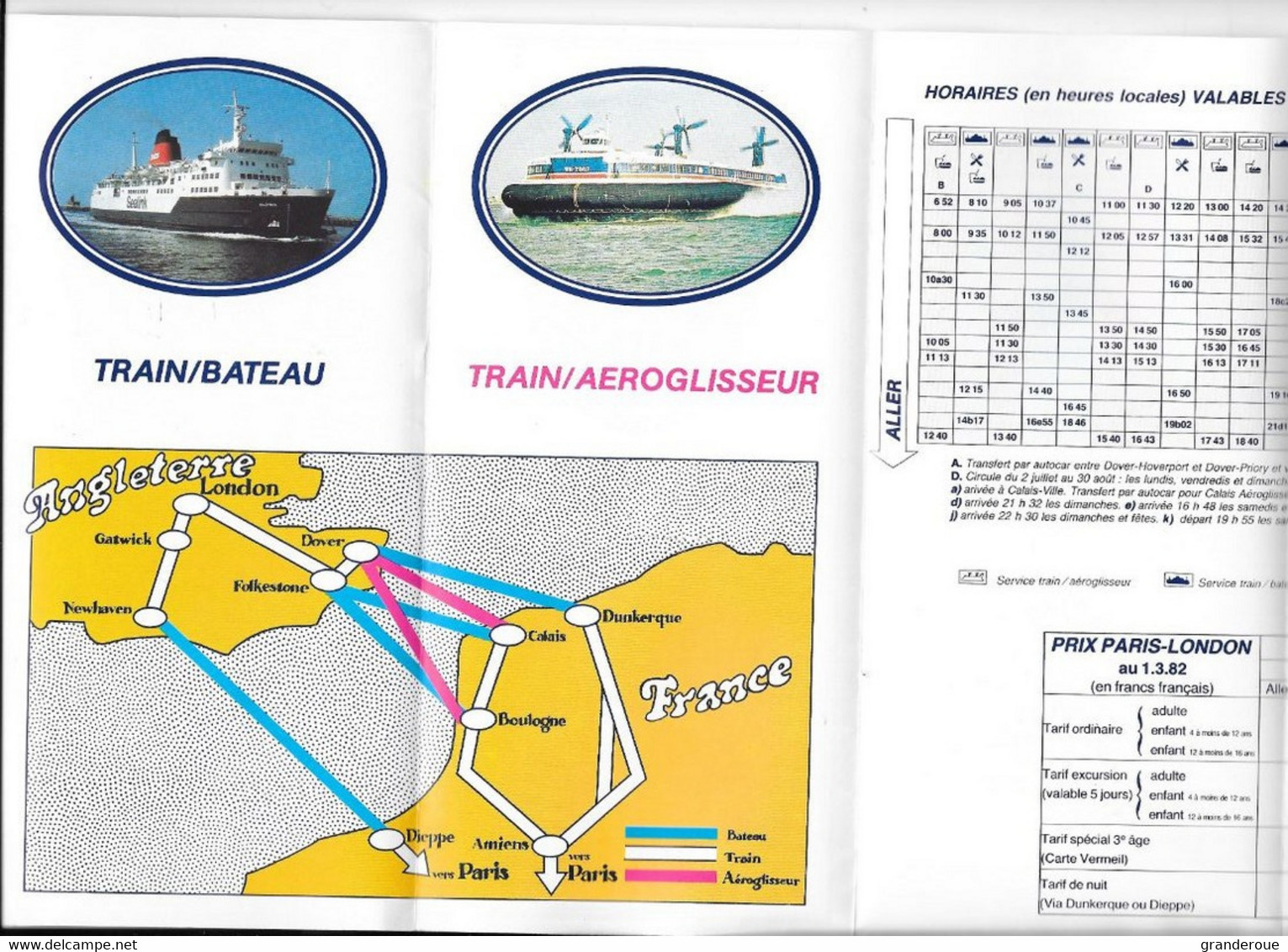 Dépliant SNCF - L'angleterre Allez-y En Train - 1982 - Europa