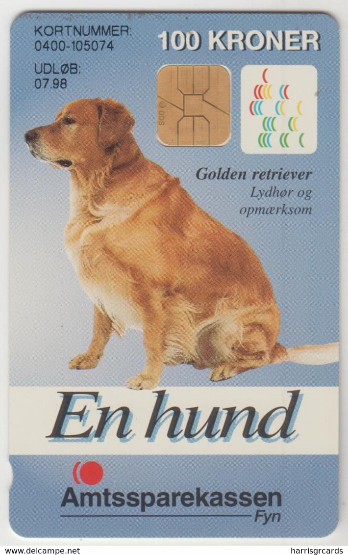 DENMARK - Amtssparekassen Fyn Golden Retriever (Dog) , Danmont 100 Dkr., 05/97, Tirage 1.100, Used - Dinamarca