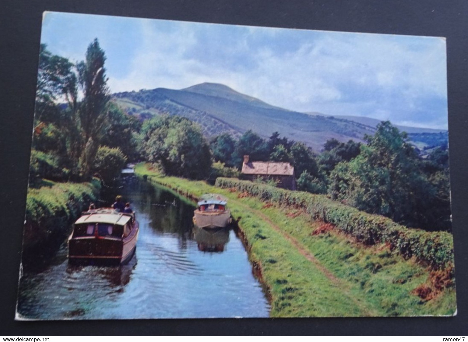 Llangynidr, Breconshire - The Brecon-Abergovenny Canal With A View Of Tor-y-Foel And The Brecon Beacons Beyond. - Breconshire