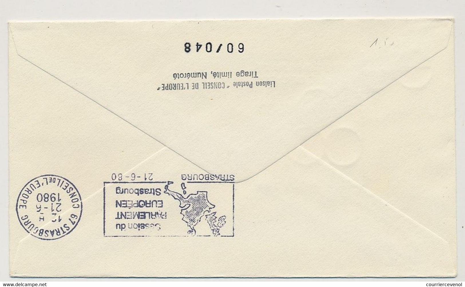 CHYPRE / FRANCE - Env FDC - Europa 1980 - 28/4/1980 + Cachet Conseil De L'Europe 21/6/1980 - Lettres & Documents