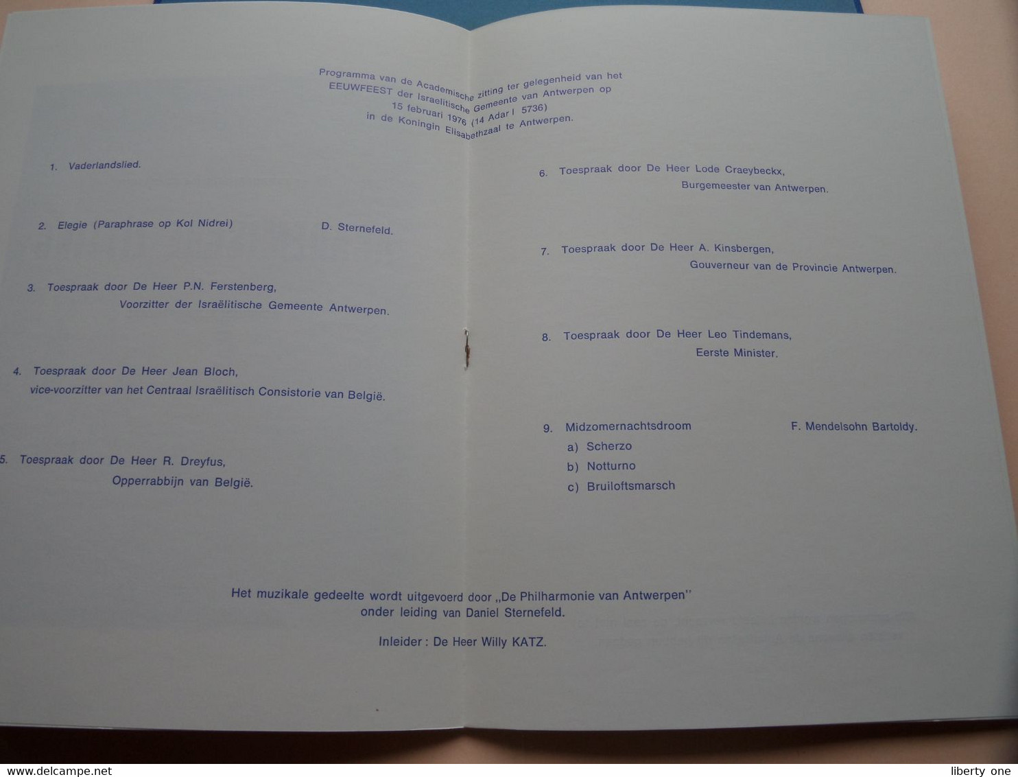 EEUWFEEST > ISRAELITISCHE GEMEENTE ANTWERPEN 1876 - 1976 ( Programma + BOEK ) Zie SCANS / Perfecte Staat ! - Programme