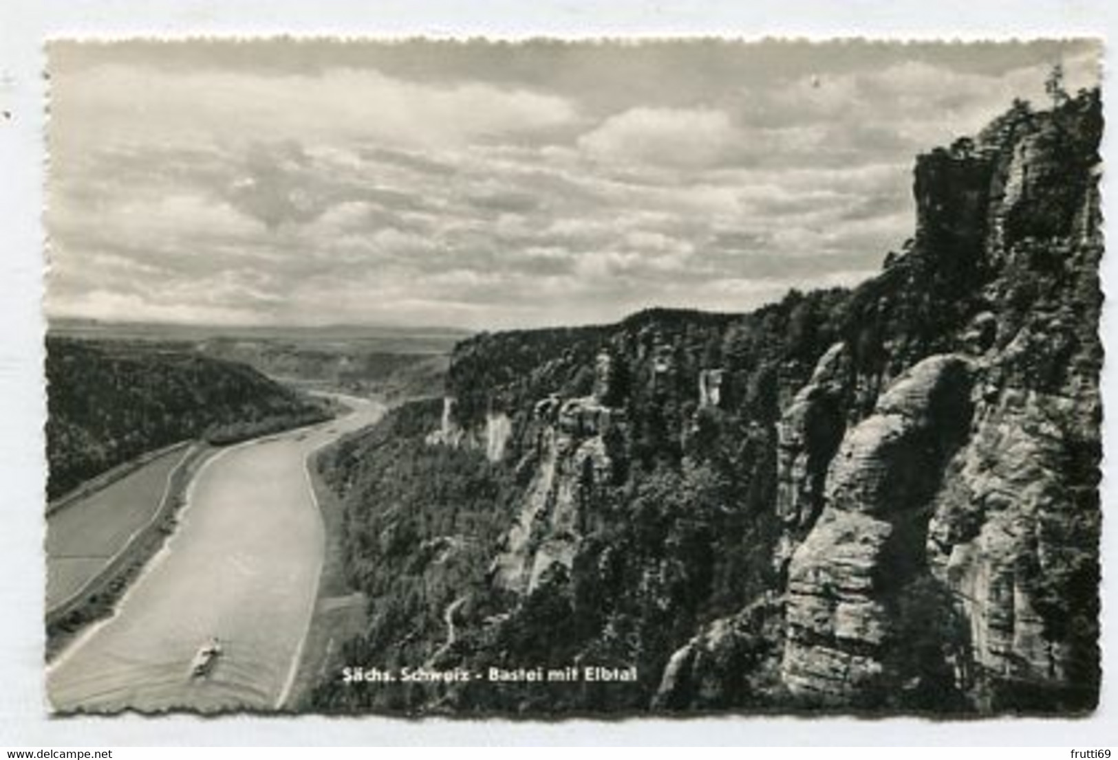 AK 050735 GERMANY - Sächs. Schweiz - Bastei Mit Elbtal - Bastei (sächs. Schweiz)