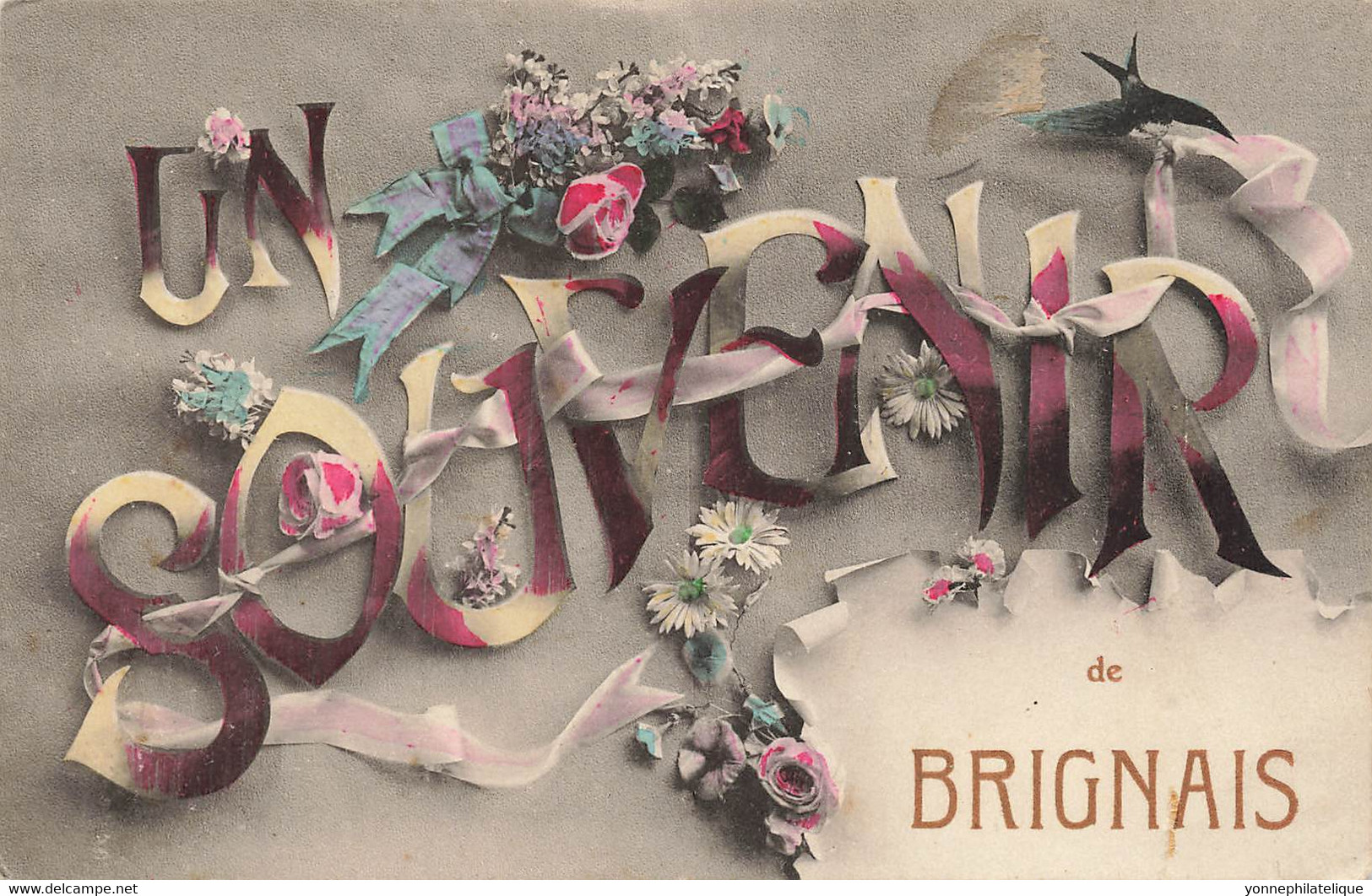 69 - RHÔNE - BRIGNAIS - Carte Fantaisie Ancienne "un Souvenir De" - 10118 - Brignais