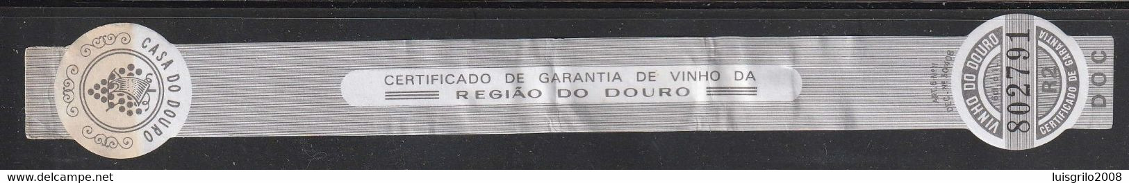 Revenue/ Fiscal, Portugal - Beverage Tax/ Imposto Sobre Bebidas -|- Vinho Do Douro, Casa Do Douro - 802791 - Unused Stamps