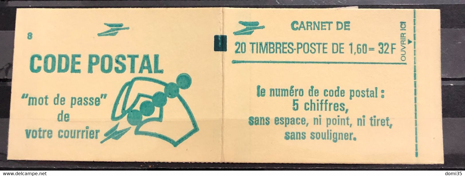 France, Carnet N° 2219-C2, Carnet De 20 Timbres Neufs à 1.60 Fr, Vert , Liberté De Delacroix, Luxe - Other & Unclassified