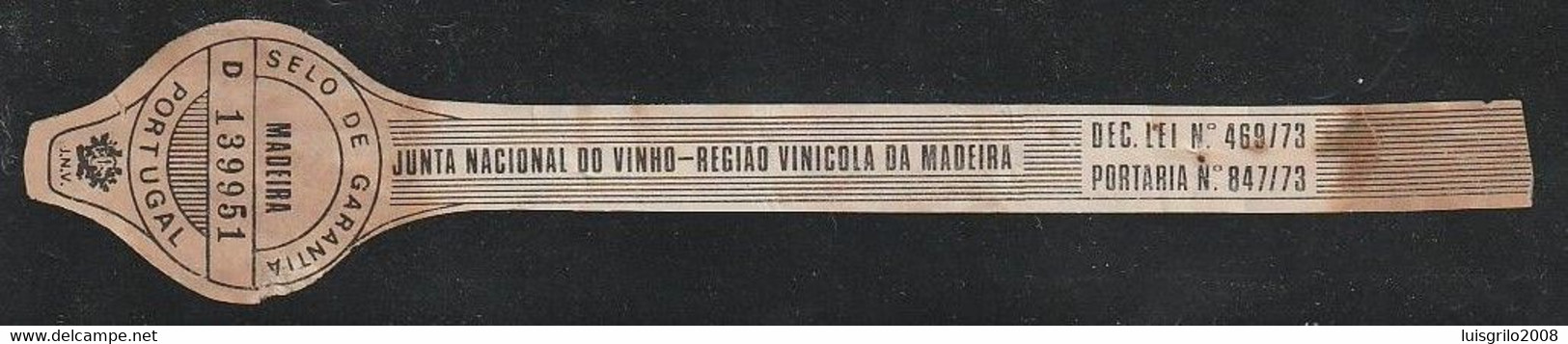 Revenue/ Fiscal, Portugal - Beverage Tax/ Imposto Sobre Bebidas -|- Vinho Da Madeira - Neufs