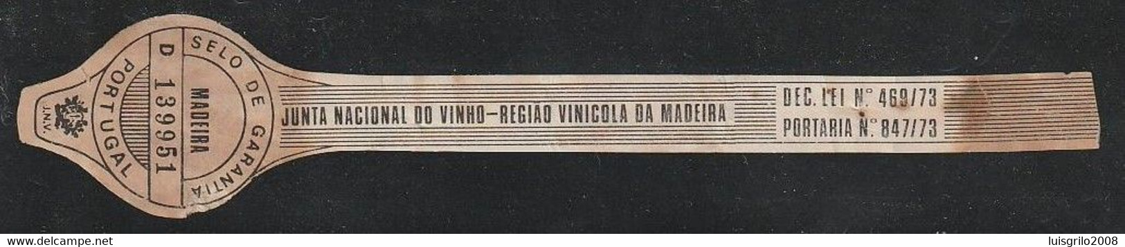 Revenue/ Fiscal, Portugal - Beverage Tax/ Imposto Sobre Bebidas -|- Vinho Da Madeira - Unused Stamps