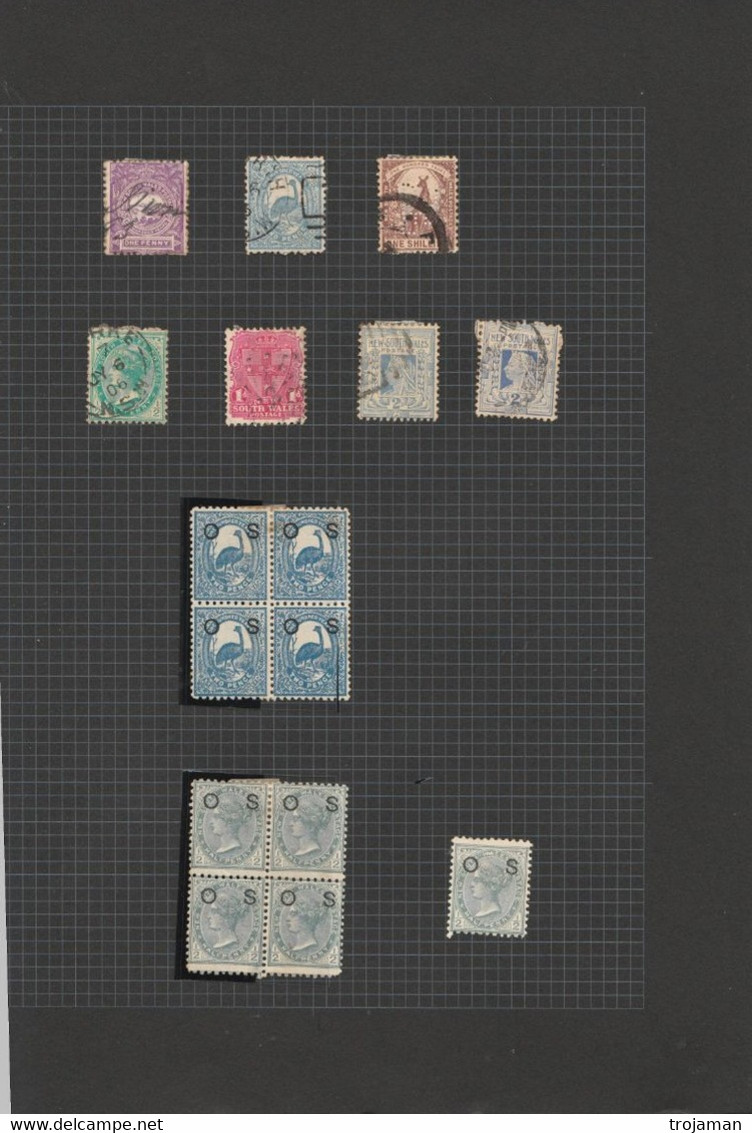 EX-PR-22-05 NEW SOUTH WALES. 9 MH*+7 USED STAMPS. - Neufs