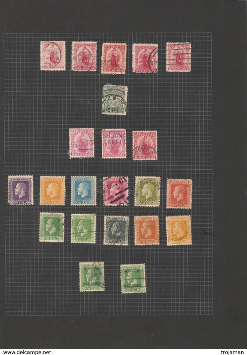 EX-PR-22-05 NEW ZEALAND. 3 MH*+19 USED STAMPS. - Unused Stamps