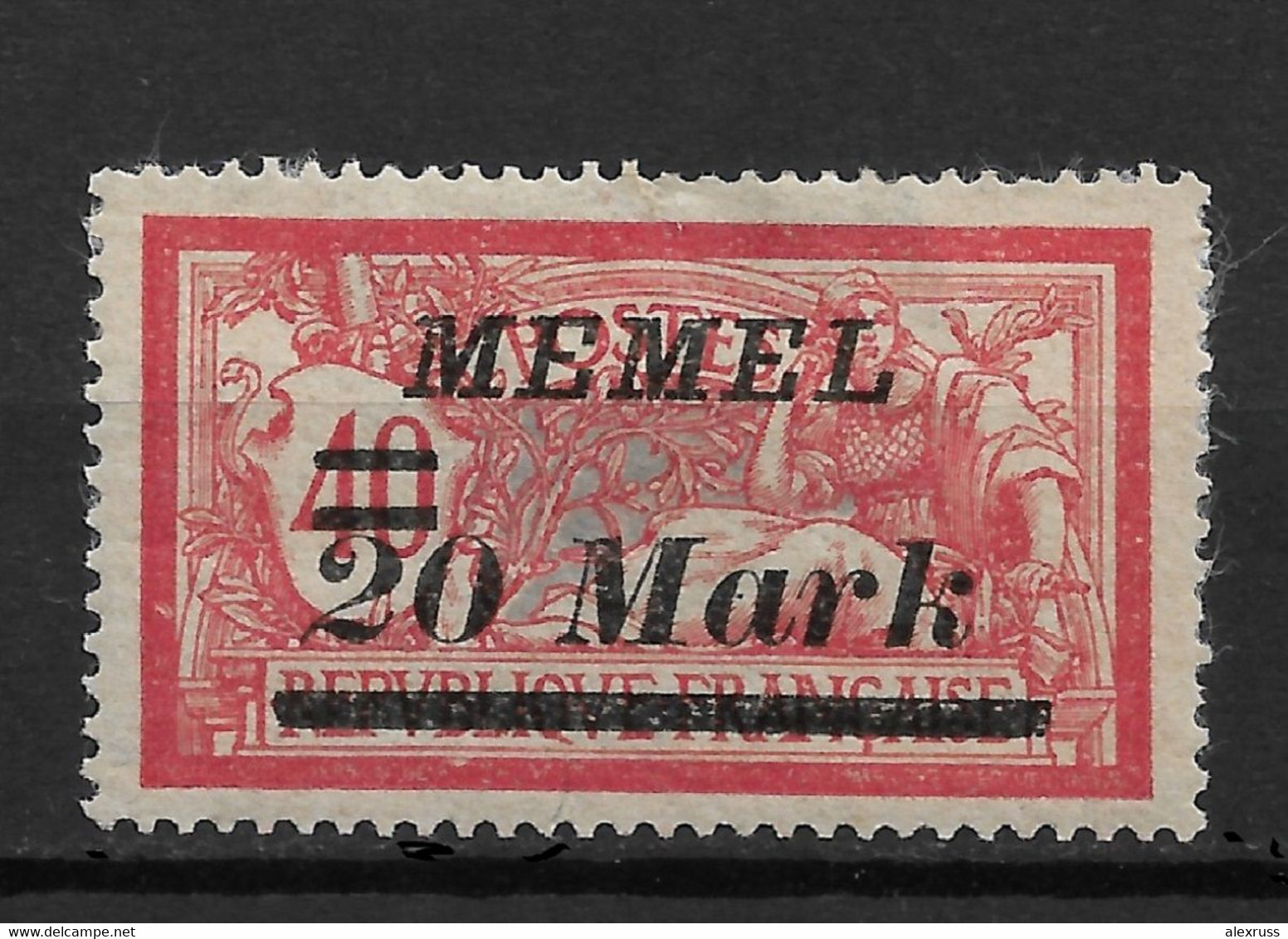 Memel 1922, 20m On 40c, Scott # 86,VF Heavily Hinged* (A-8) - Ongebruikt