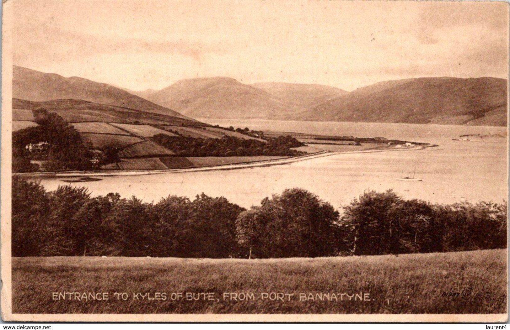 (4 H 6) Very Old Postcard - UK - Scotland Kyles Of Bute (posted 1924) - Bute