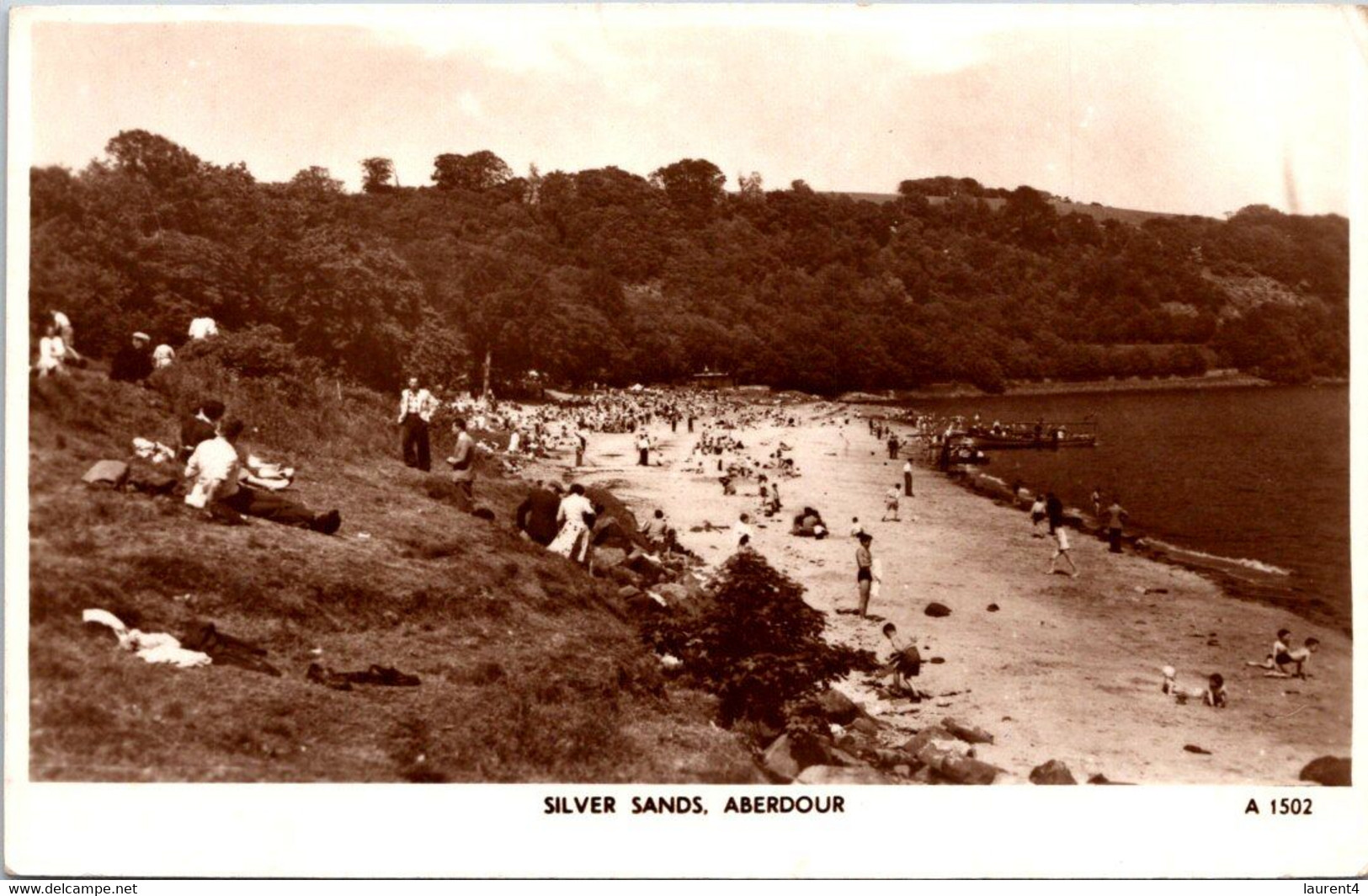 (4 H 6) Very Old Postcard - UK Posted 1960 - Aberdour - Silver Sands - Fife