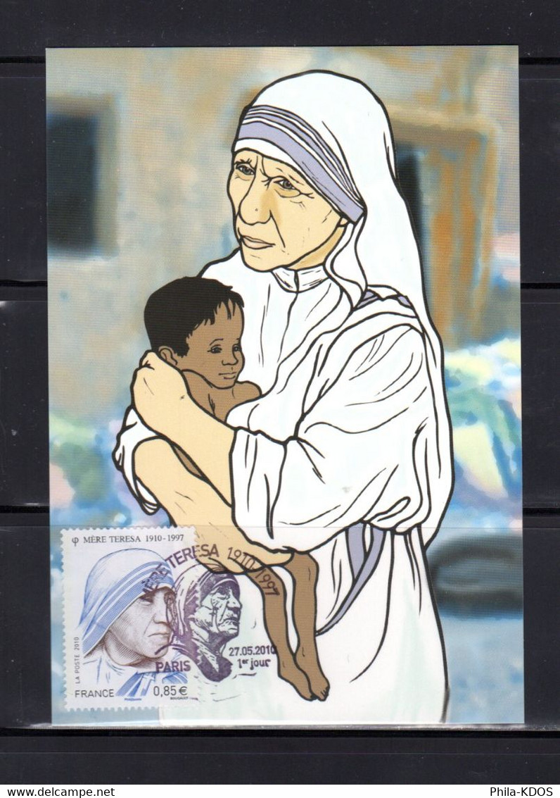 2010 " MERE TERESA " Sur Carte Maximum N° YT 4455 Parfait état CM - Mutter Teresa