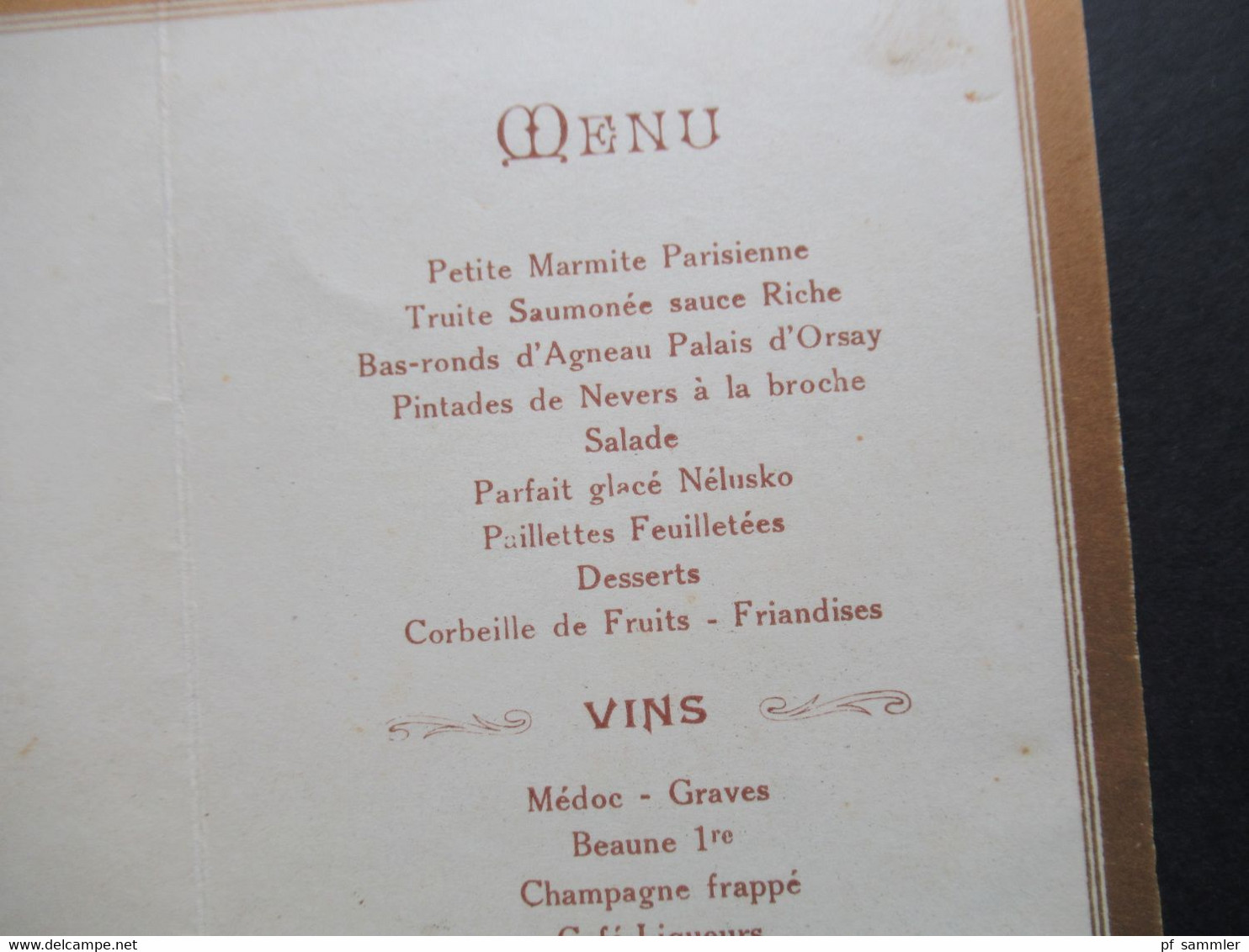 1922 Association De La Presse Economique Et Financiere Zum Banquet Sous La Presidence De M. Charles De Lasteyrie - Menú