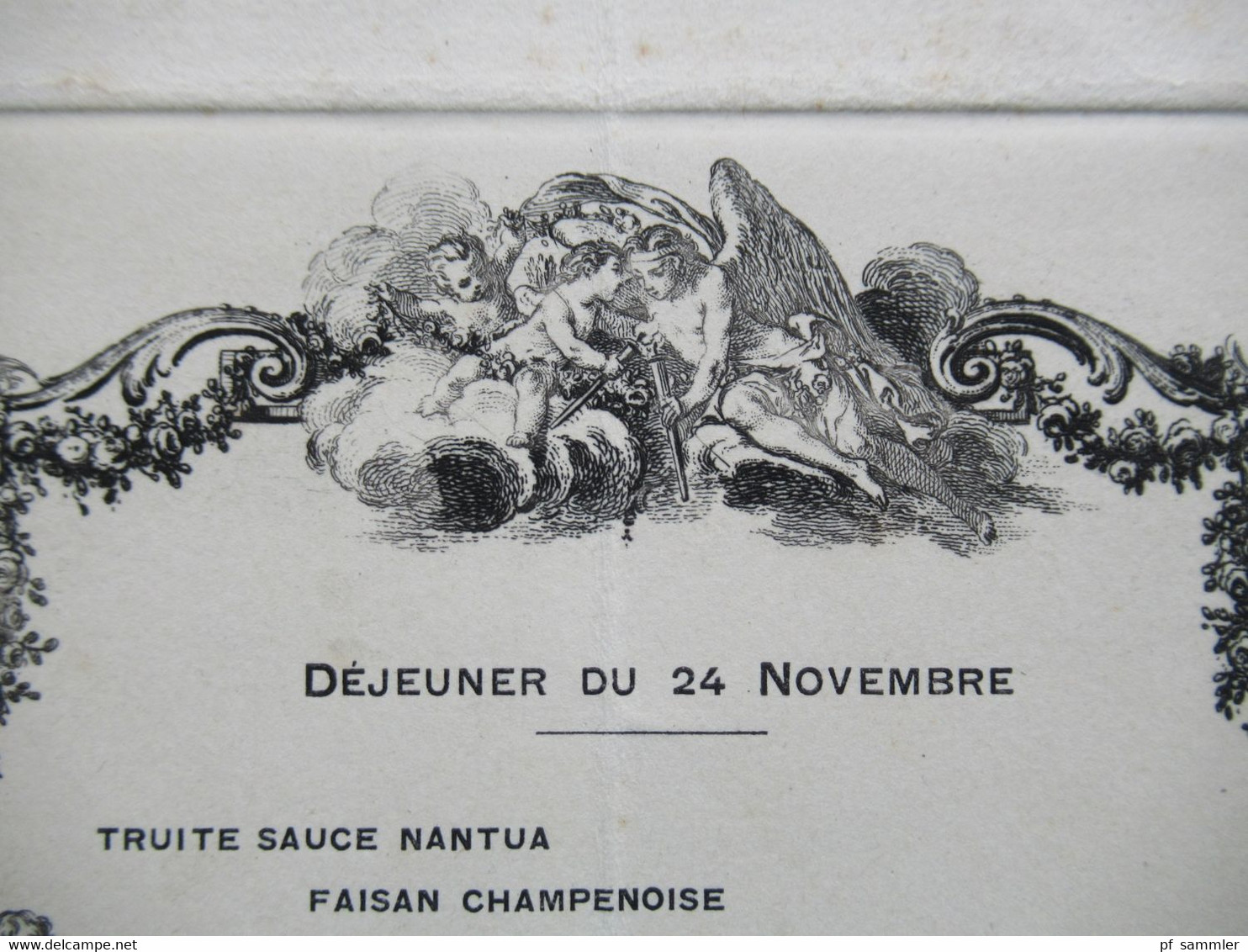 24.11.1926 Menükarte Kupferstich ?! Dejeuner Banque De France Personalisiert Für Baron Brincard - Menükarten