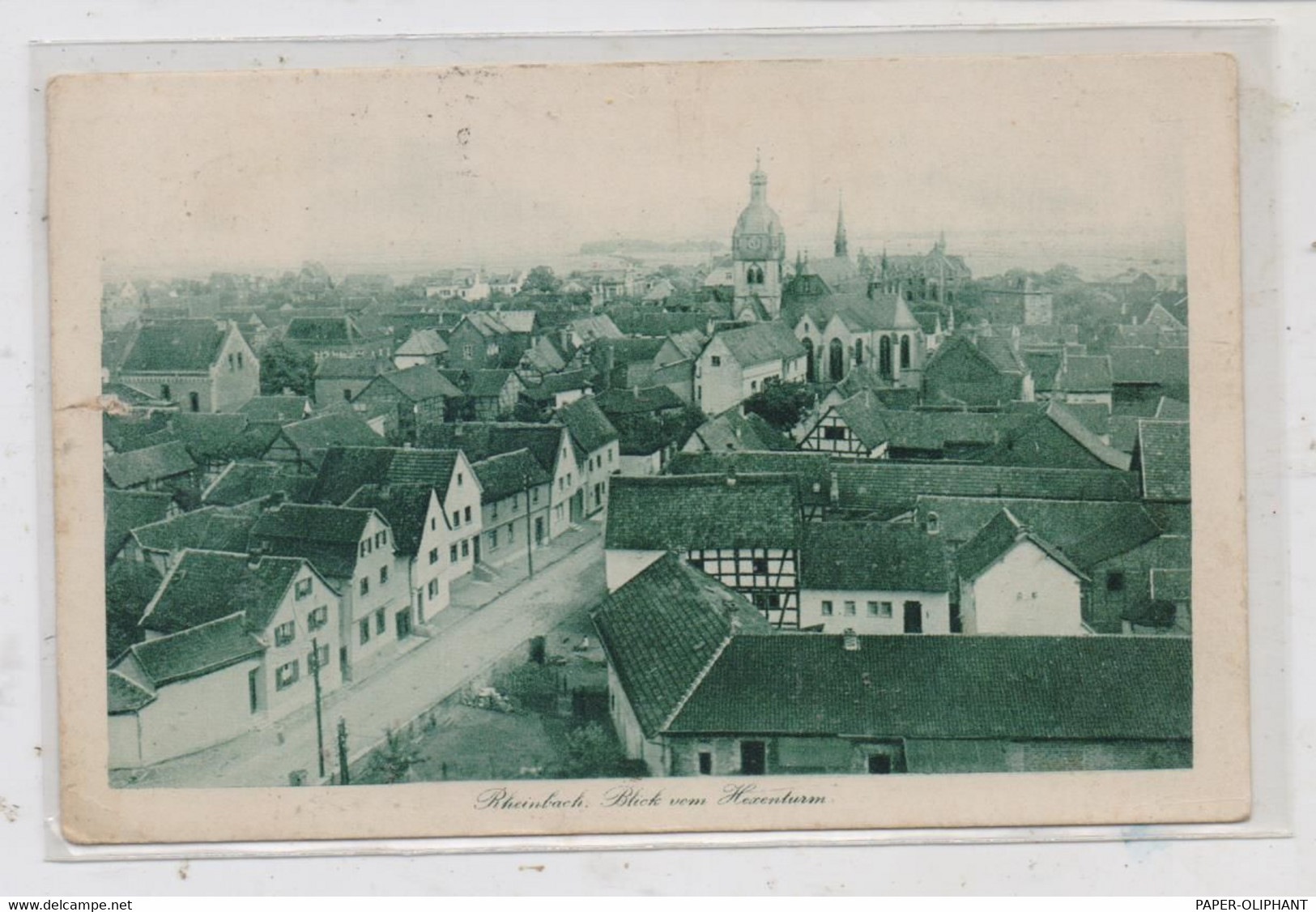 5308 RHEINBACH, Blick Vom Hexenturm Auf Die Bachstrasse Und Altstadt, 1935, Seitl. Einriss - Siegburg