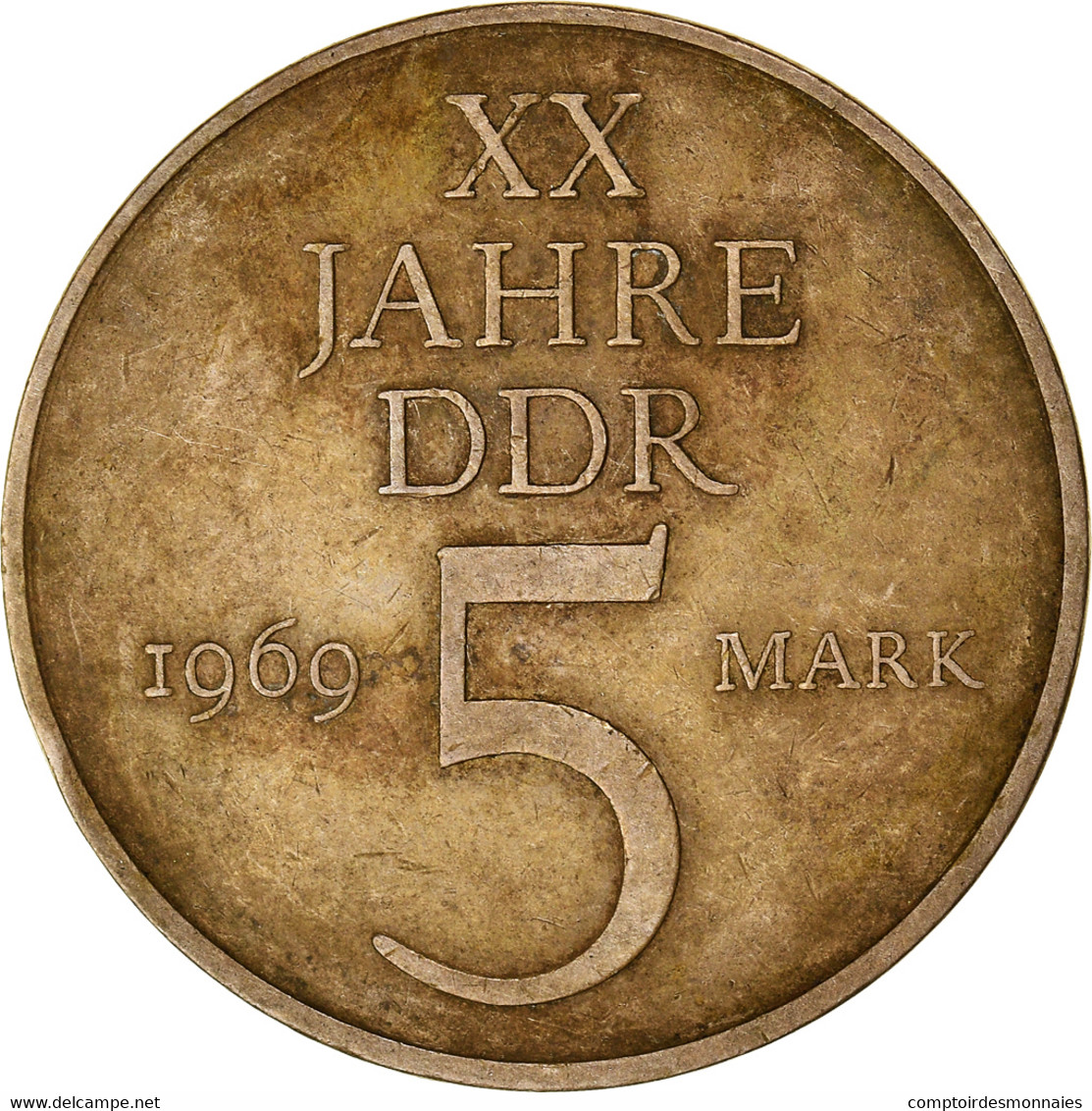 Monnaie, République Démocratique Allemande, 5 Mark, 1969, TB, Nickel-Bronze - 5 Marcos